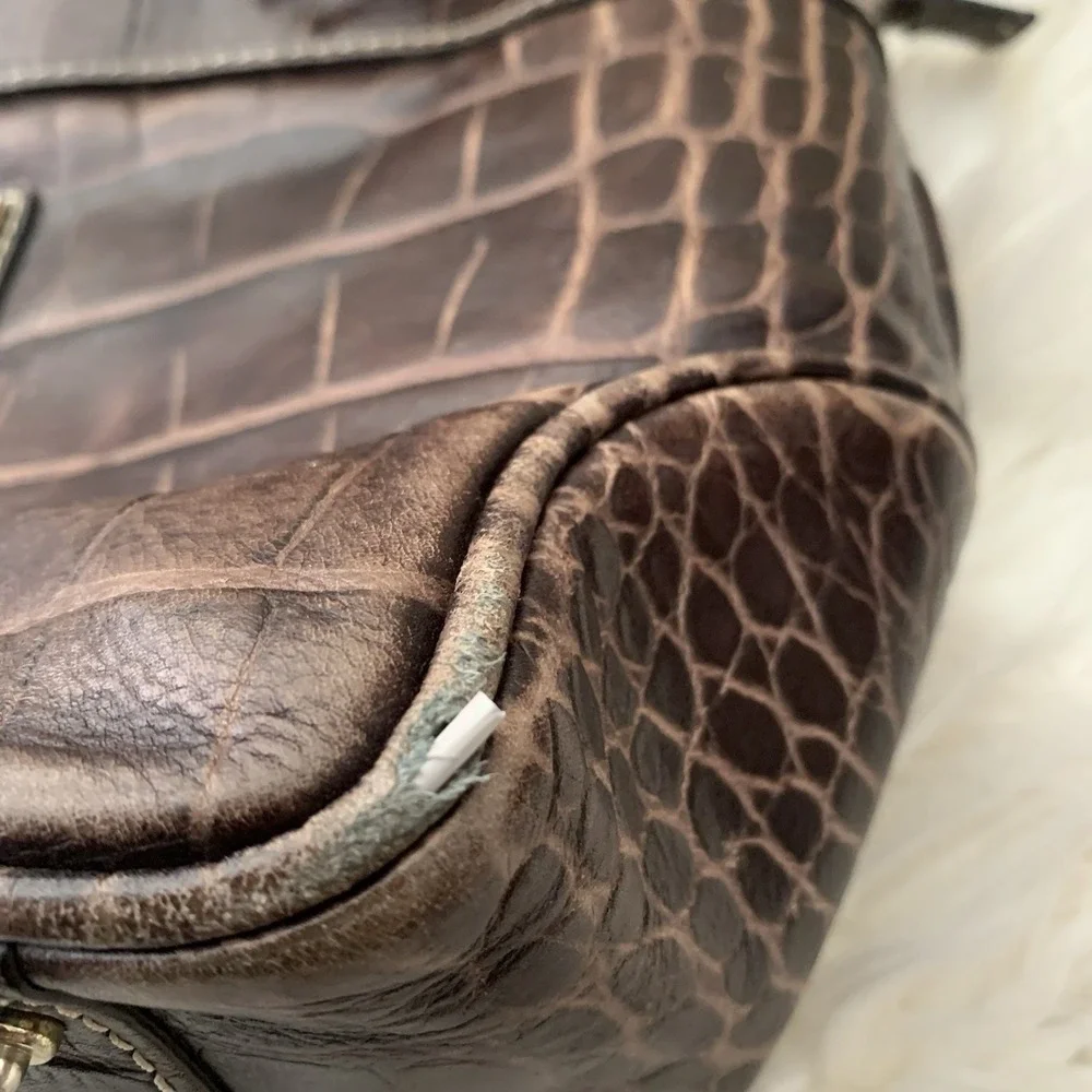 Dooney & Bourke Alligator‎ Crocodile Leather Satchel Nile Collection FOR REPAIR